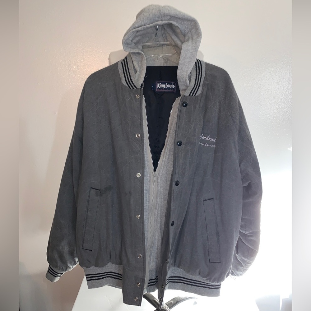 King Louie Vintage Hoodie & Bomber Jacket size large Preowned